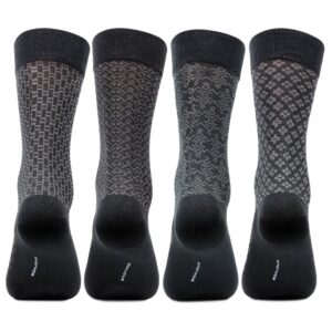 Bonjour Mens Mercerized Formal Designer Full Lenght Socks Pack Of 4 Pcs