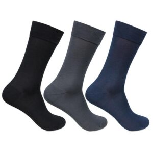 Bonjour Mens Mercerized Formal Plain Full Lenght Socks Pack Of 3 Pcs