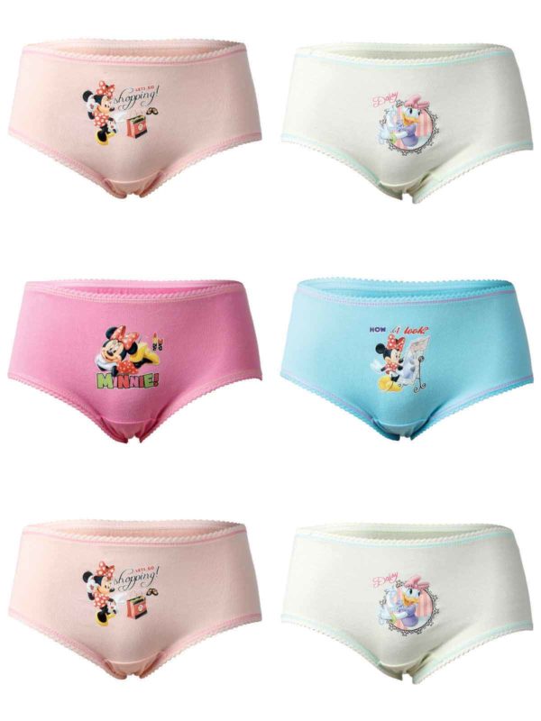 Fashion 6PCs Pure Cotton Disney Printed Girls Panties+Free Panty