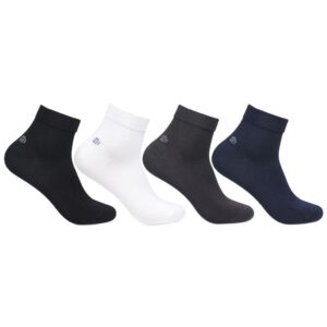 Bonjour Mens Plain Multy Color Club Class Socks Pack Of 4 Pcs