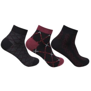 Bonjour Mens Scotish Collection Ankle Socks Pack Of 3 Pcs