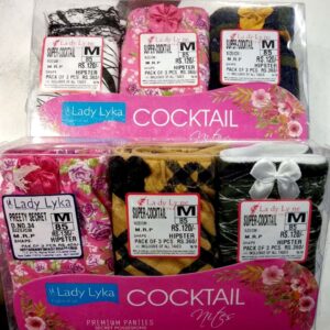 Lady Lyrcra Women`s Cocktail Mix Panty Pack of 6Pcs