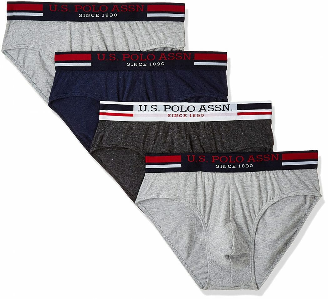U S POLO Assn. Men`s Simple v Brief in Four Col. Pack of 4 pCS
