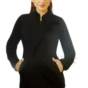 Mellini Black Color Front Zip Jacket for Women