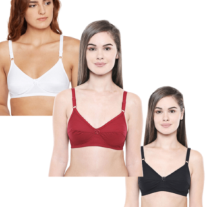 BODYCARE Full Coverage Cotton Bra 6578 “C” CUP PACK OF 3 Pcs