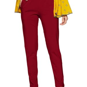 Red Pants for Women | Cotton Straight Pants