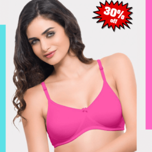Women’s Spandex Non Padded Pink Color T-shirt Bra LA003