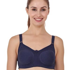 Floret Full Coverage Non Padded Bra In Navy Color Size 34, T-3033