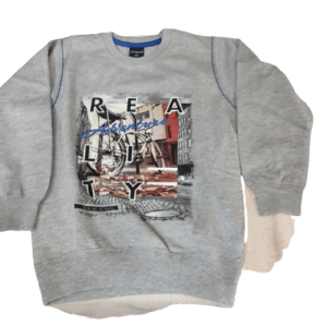 Boys Woolen Sweatshirt In Grey for 6-7 yr Old