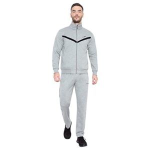 ATHLET Cotton Mix Elastic String Winter Wear Fit Tracksuit for Gym (8020)