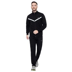 ATHLET Cotton Mix Elastic String Winter Wear Fit Tracksuit for Gym (8020)