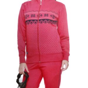 UNE Mode Front Zip Jacket with Lower Color Pink | Track Suit for Women’s