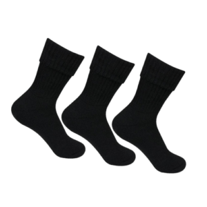 Bonjour Women’s Woolen Socks (Black) -Pack of 3