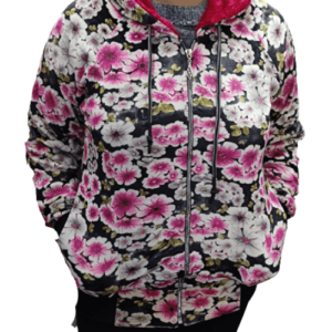 Velvet Jacket for Women In Flower Printed Pattern