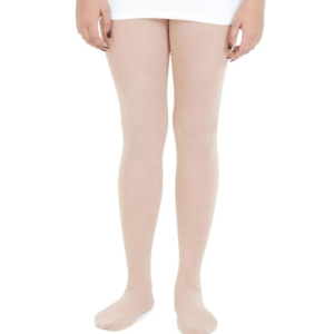 Plain Knitted Tights For Girls In Skin Color