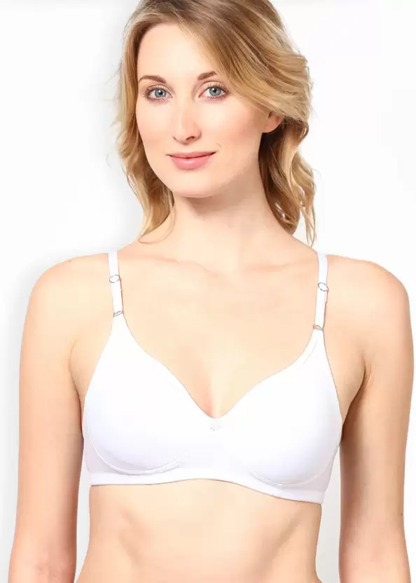 Buy Lady Lyka White Solid Non Wired Lightly Padded T Shirt Bra ROSE - Bra  for Women 9782249