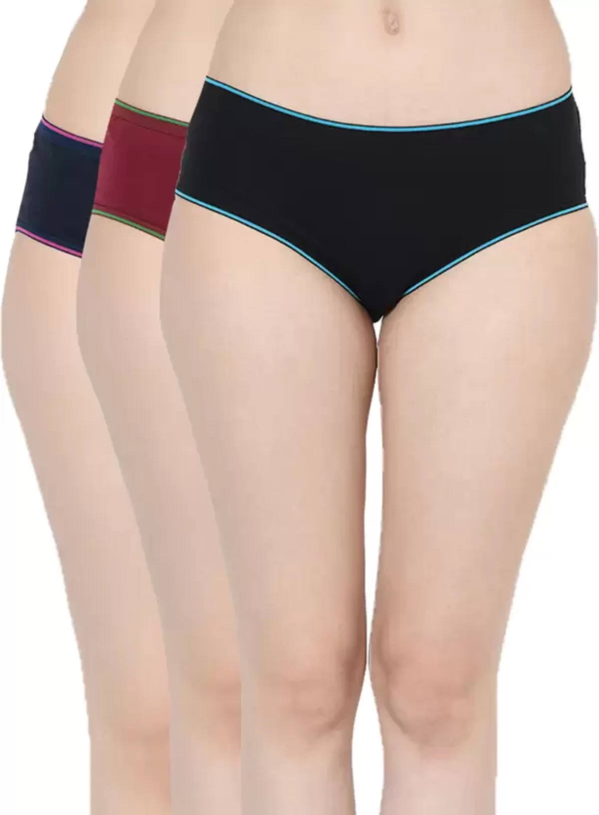 Top Broad Elastic Bodycare Cotton Hipster Panty #2912 Pack of 3
