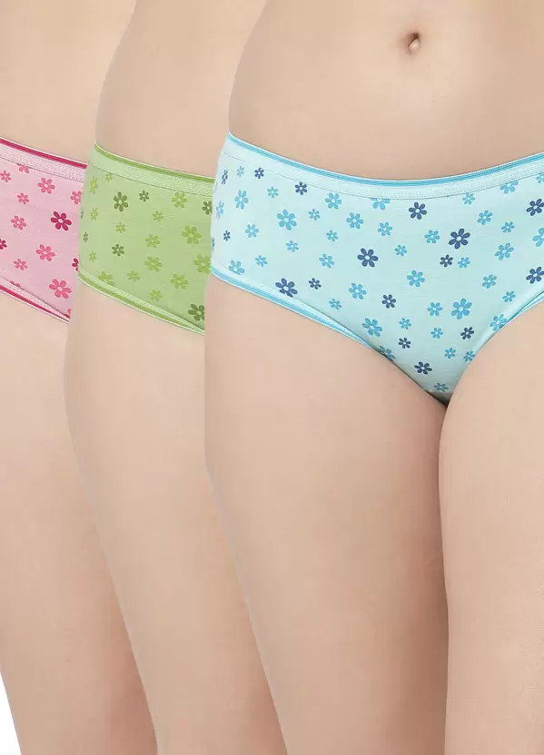 Floret Hipster Panty Pack of 4 In Multicolor