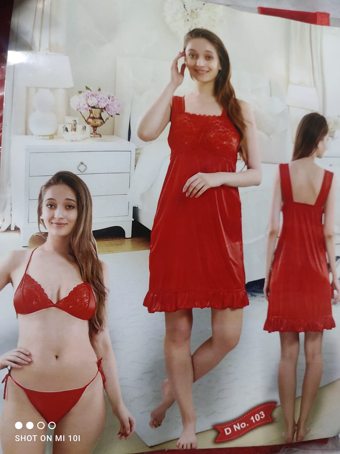 Sexy Red Hot Nighty for Bridal
