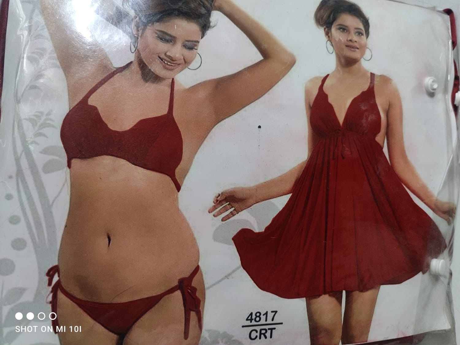 Sexy Nighty for Bridal in Cherry Red Color